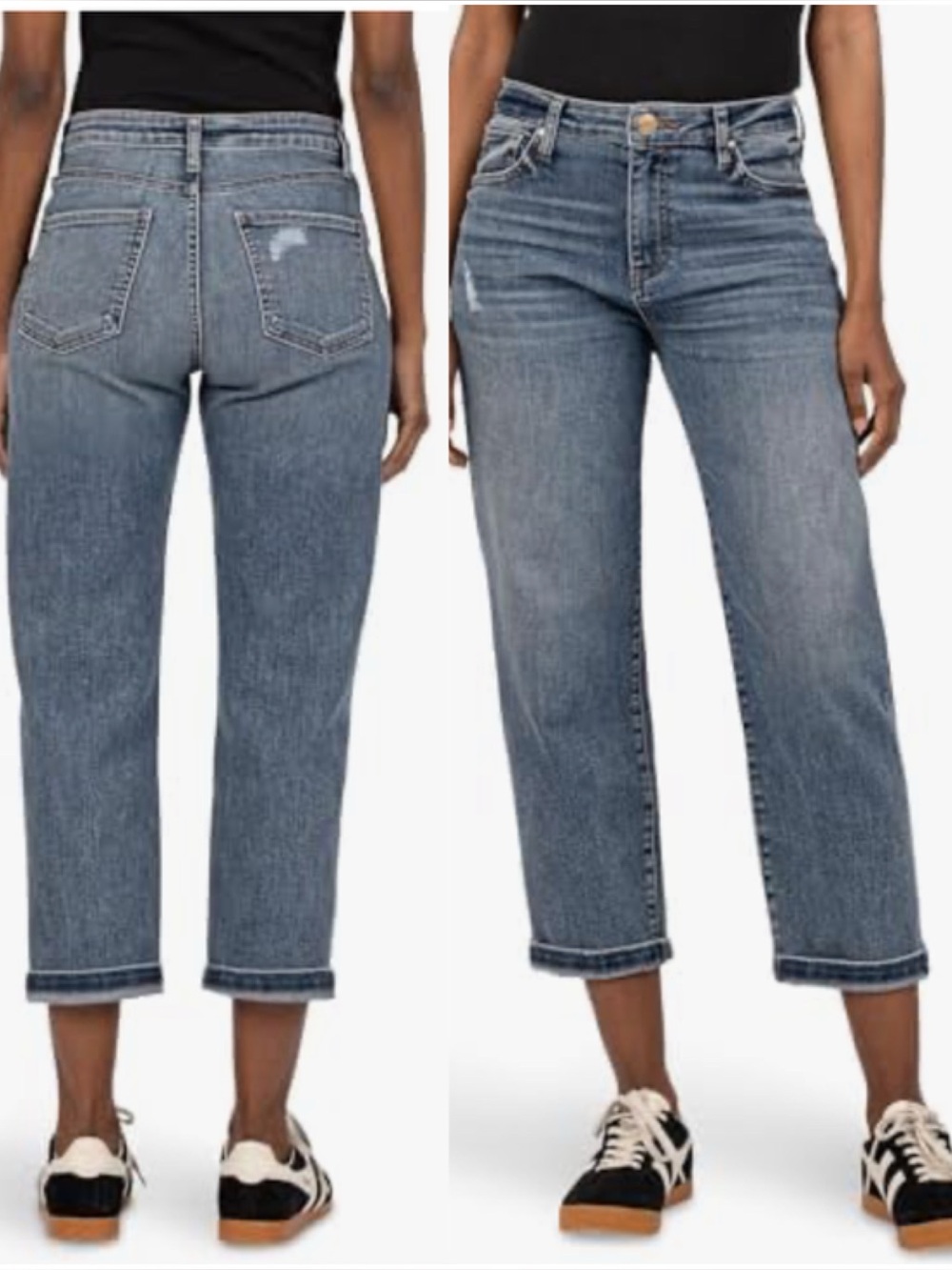 KUT FROM THE KLOTH Sienna Baggy Boyfriend Crop Jean in Passion Wash